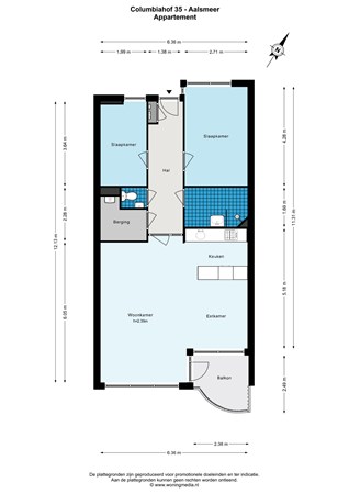 Floorplan - Columbiahof 35, 1431 PA Aalsmeer